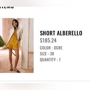 Sézane High Waist Shorts in Ocre